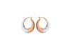 Sterling Silver Rose Gold Plated 25mm x 29mm Deo Creole Earrings