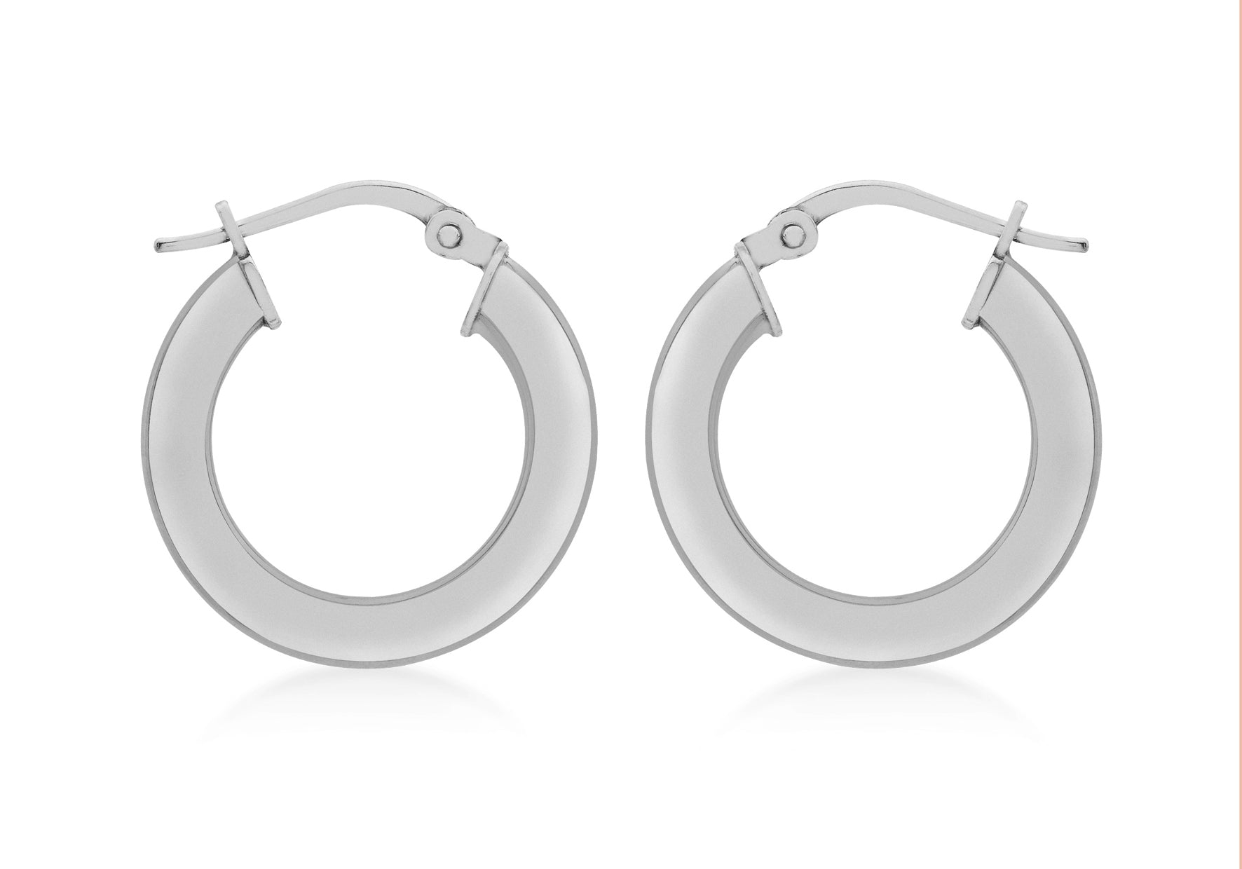 Sterling Silver Triangle Tube Creole Earrings