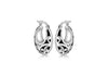 Sterling Silver Oxidised  22mm x 23mm Antique-Style Patterned Creole Earrings