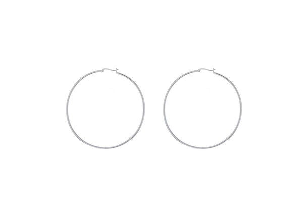 Sterling Silver 80mm Hoop Creole Earrings