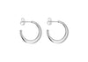 Sterling Silver 20mm Flat Graduated Hoop Earrings
