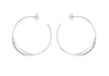 Sterling Silver 40mm Single Twist Hoop Earrings