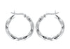 Sterling Silver 25mm Twist Creole Earrings