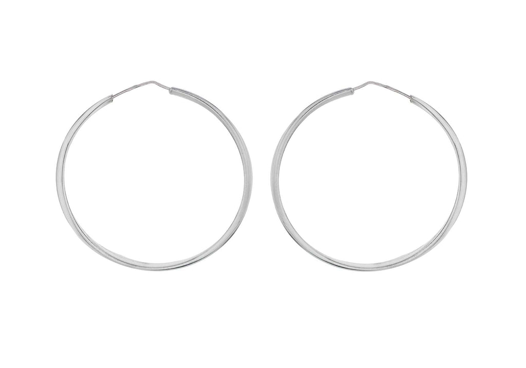 Sterling Silver 45mm Endless Hoop Earrings