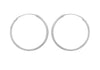 Sterling Silver 40mm Square Tube Hoop Earrings