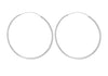 Sterling Silver 60mm Square Tube Hoop Earrings