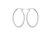 Sterling Silver 20mm x 28mm Slight Twist Creole Earrings