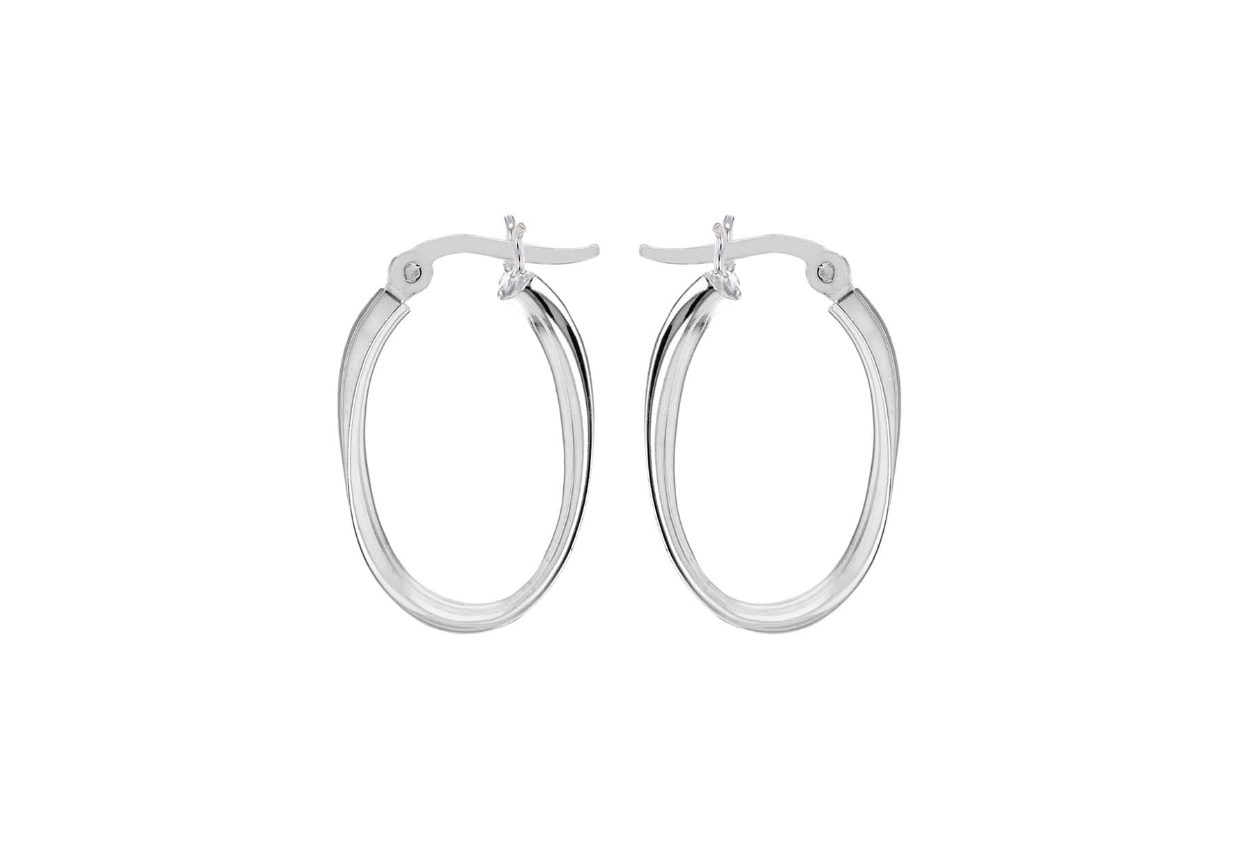 Sterling Silver Slight Twist Creole Earrings