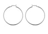 Sterling Silver 50mm Square Tube Hoop Earrings