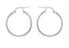 Sterling Silver 30mm Square-Tube Hoop Earrings