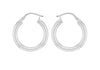 Sterling Silver 21mm Plain Hoop Earrings