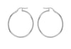Sterling Silver 34mm Diamond Cut Hoop Earrings