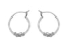 Sterling Silver 16mm Rope Design Hoop Earrings