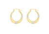 Sterling Silver 9ct Gold Bonded 21mm Round Graduated Creole Earrings