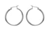 Sterling Silver 30mm Plain Hoop Earrings