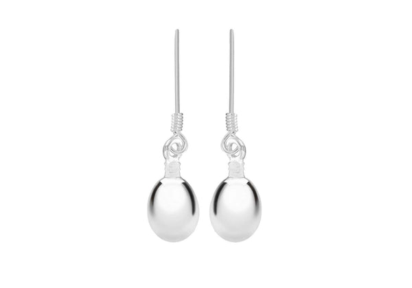 Sterling Silver 6mm x 28mm Blub Drop Earrings