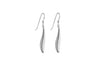 Sterling Silver Organic Oblong Drop Earrings