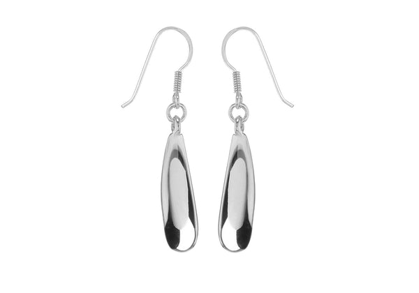 Sterling Silver 6.8mm x 43mm Teardrop Earrings