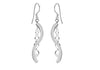 Sterling Silver Twist Bar and Balls Drop Earrings