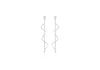 Spiral Silver Drop Earrings