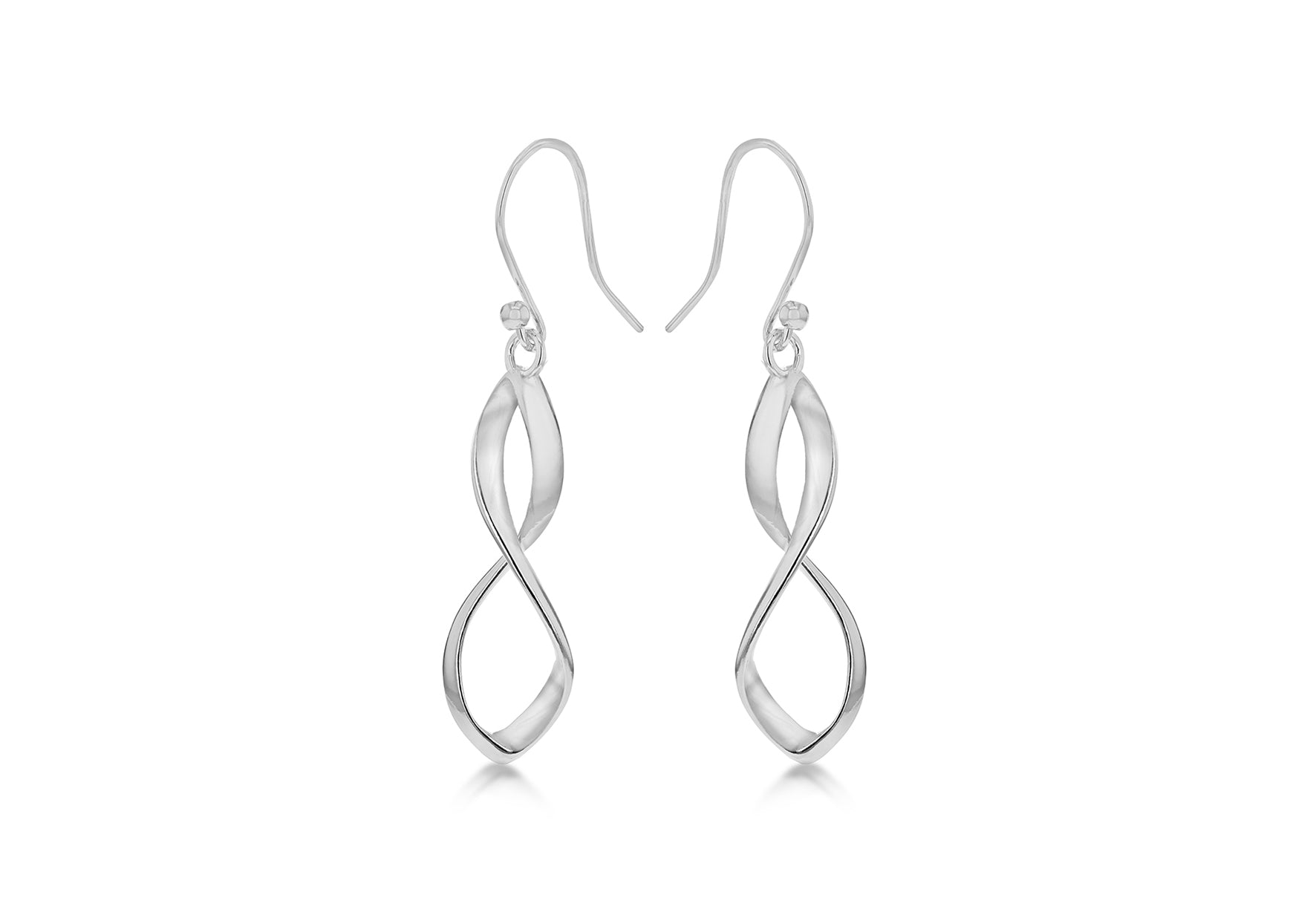 SILVER FIG OF 8 DROP EARRing