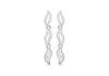Sterling Silver Rhodium 0.02ct Diamond Triple Drop Earrings 