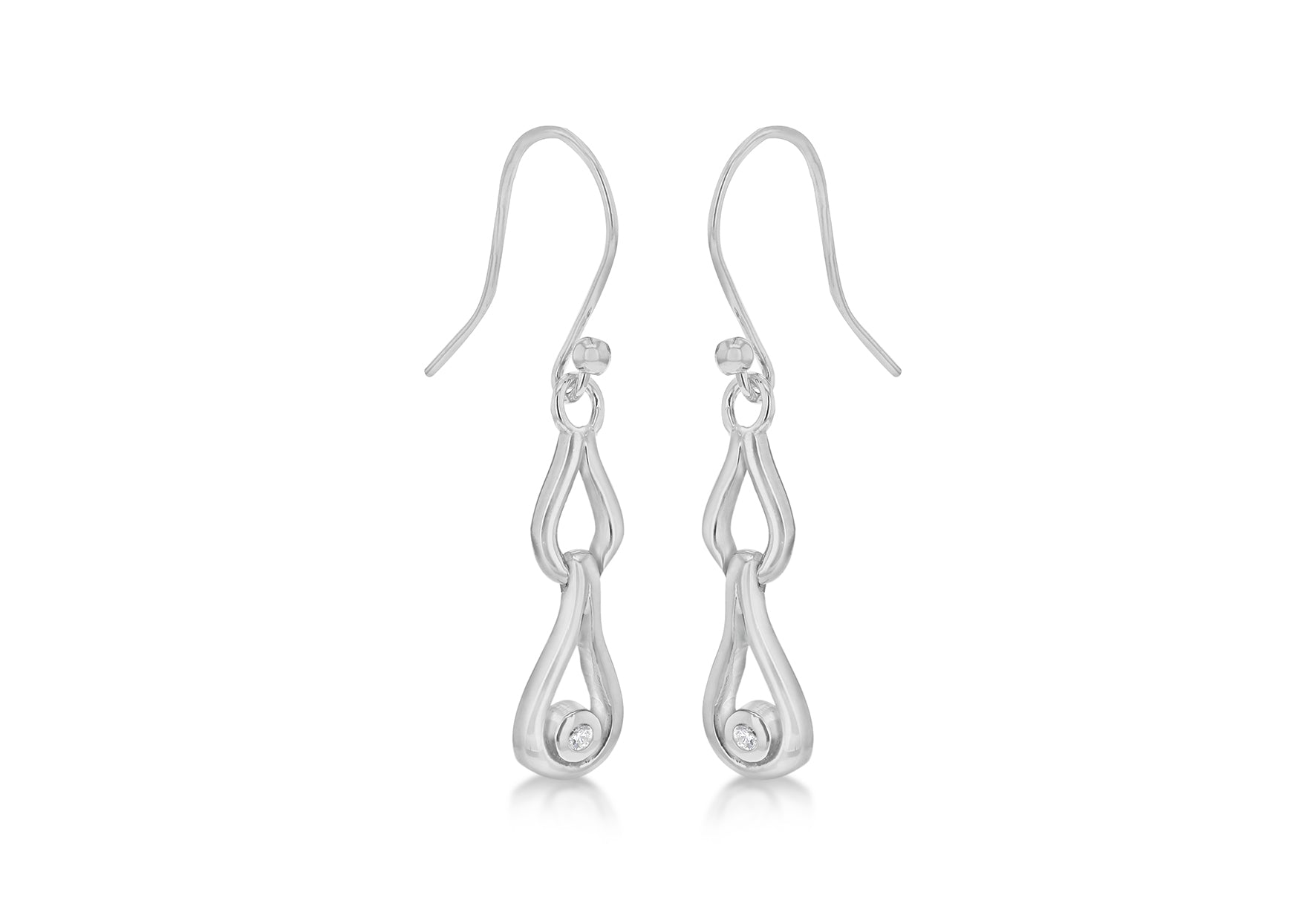 SILVER RH DIA LOOP DESIGN EARR9