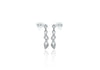Sterling Silver Rhodium Plated 0.008ct Diamond Twist Earrings 