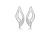 SILVER RH DIA LEAF SHAPE EARR9