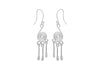 Sterling Silver Circle & Drop Hook Earrings