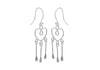 Sterling Silver Heart Drop Hook Earrings 