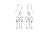 SILVER HEART+WIRE DROP HOOK ER9