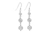 Sterling Silver Triple Ball Drop Earrings