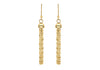 Sterling Silver Yellow Gold Plated Bead & Ball Tassel Earrings