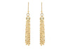 Sterling Silver Yellow Gold Plated Flat Link Tassel Earrings