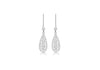 Sterling Silver Rhodium Plated Filigree Teardrop Earrings