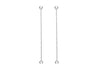 Sterling Silver 4mm Balls and Diamond Cut Snake Chain Drop Earrings