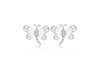 Sterling Silver Filigree Dragonfly Stud Earrings 
