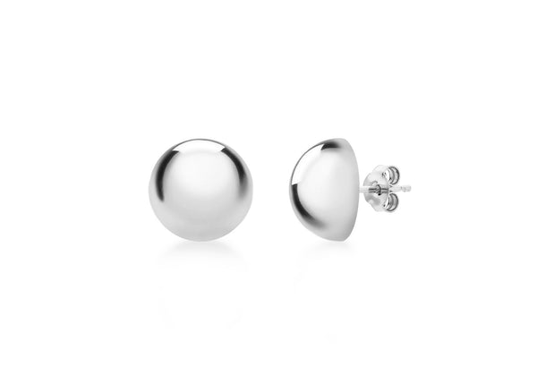 Sterling Silver 10mm Half-Ball Stud Earrings