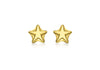 Sterling Silver Yellow Gold Plated Star Stud Earrings