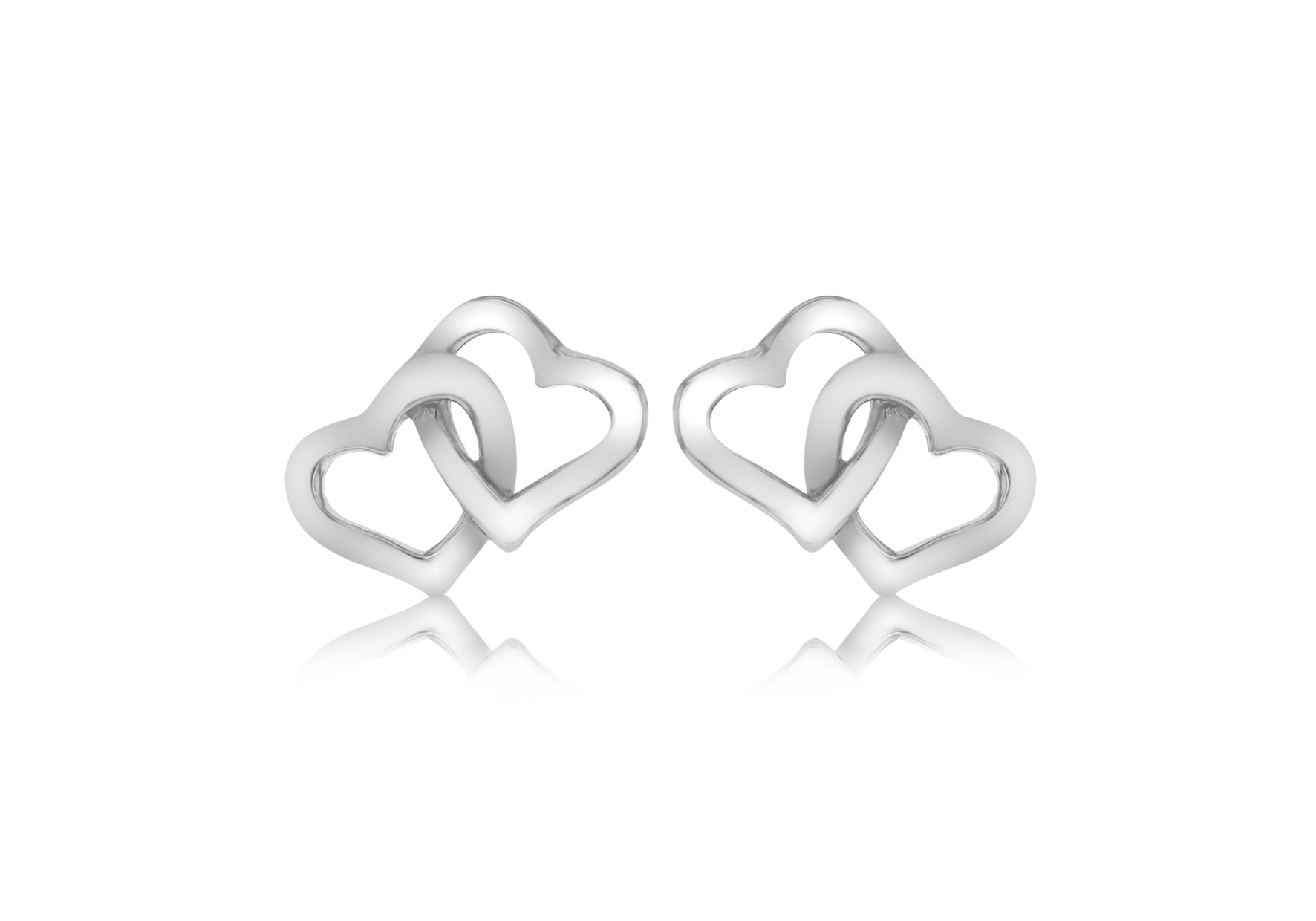 SILVER RHO DOUBLE HRT STUD ER9