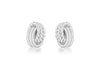 Sterling Silver 4mm x 6mm Polished and Textured Knot Stud Earrings