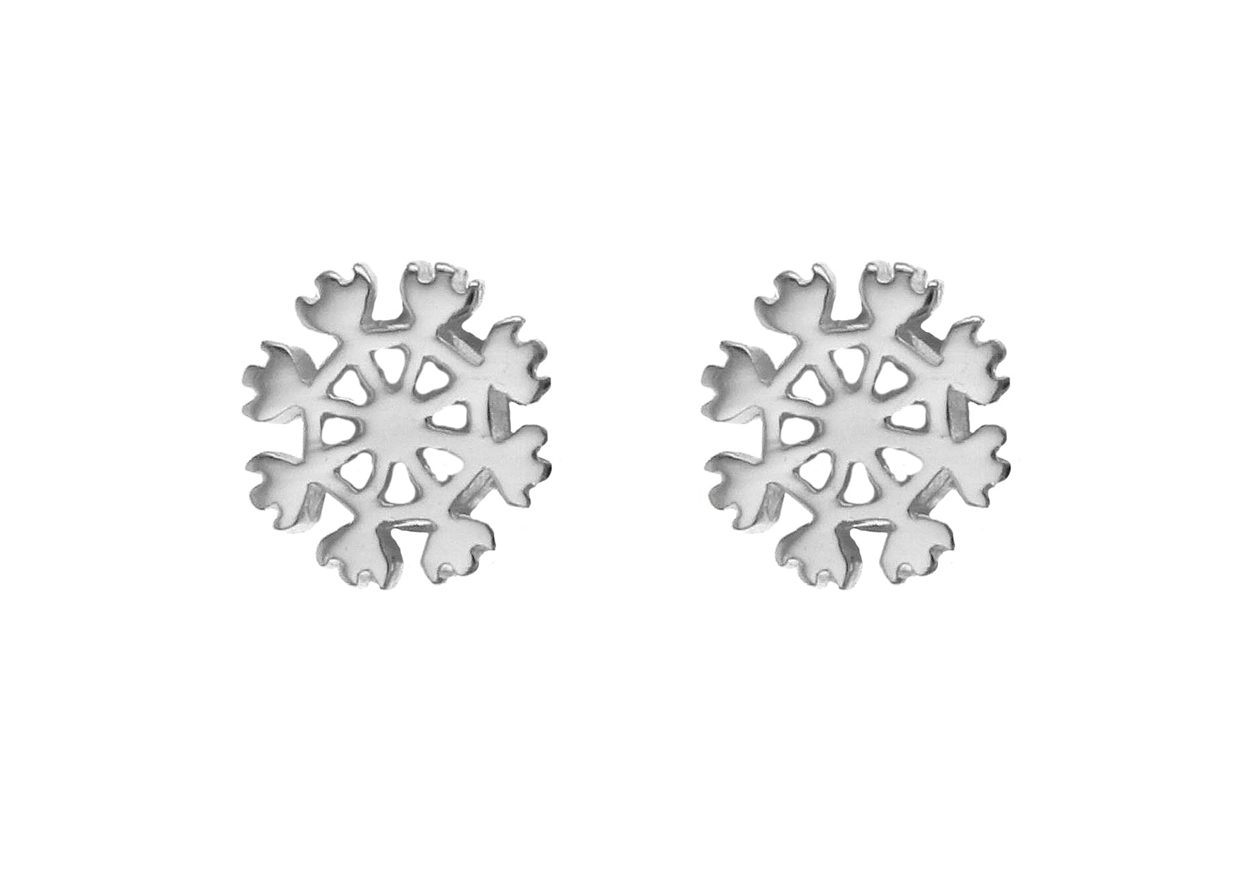 Sterling Silver Snowflake Stud Earrings