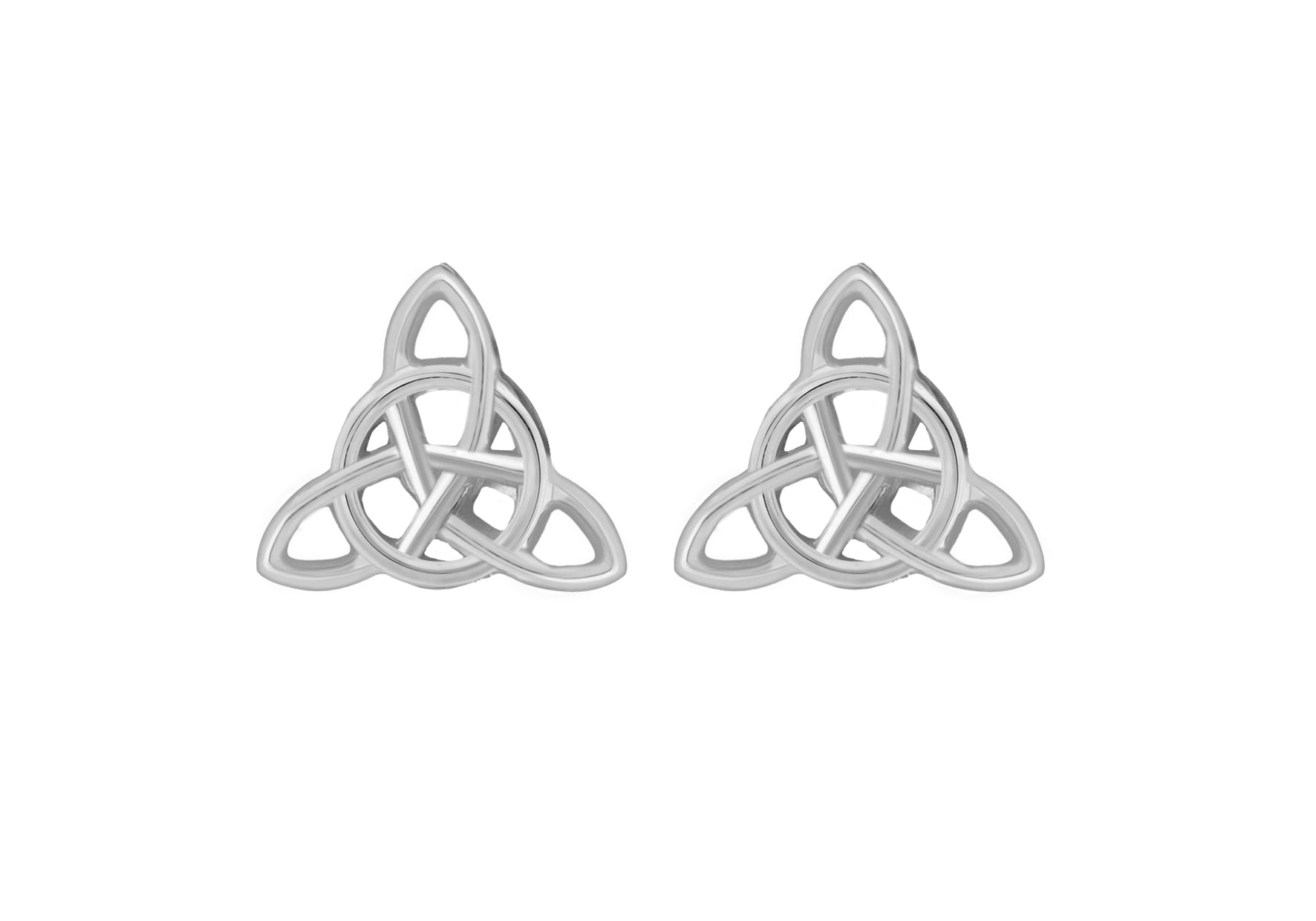 Sterling Silver 9mm x 8mm elti Triangle Stud Earrings