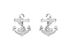 Sterling Silver Anchor Stud Earrings