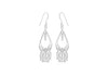 Sterling Silver Ornate Fancy Drop Earrings 