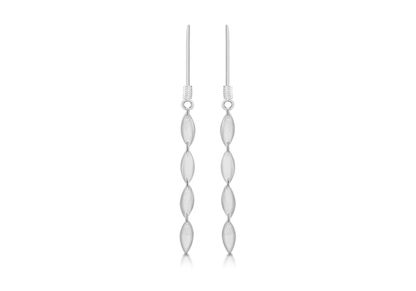 SILVER 4 Disc DROP EARRing