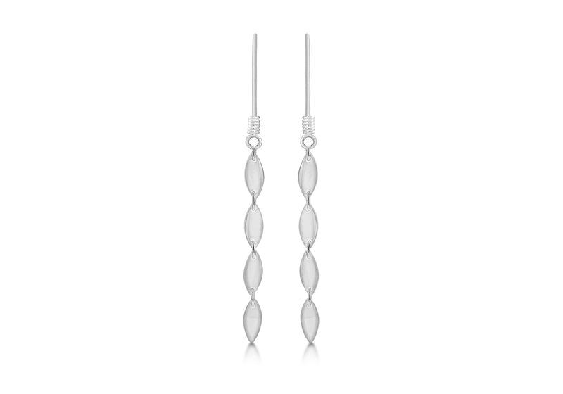 SILVER 4 Disc DROP EARRing