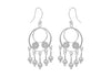 SILVER FIL & BEAD DROP EARRing