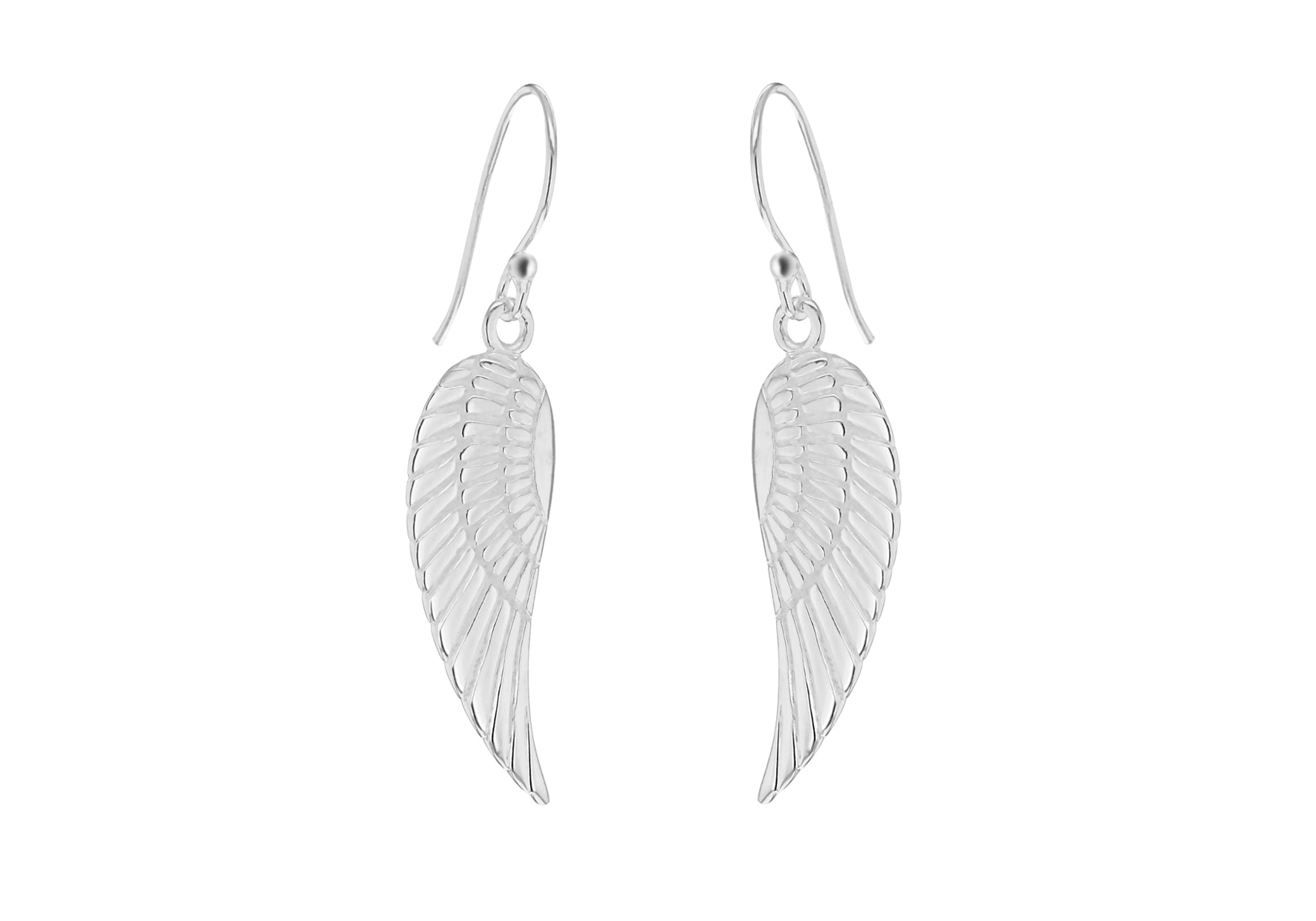 SILVER SML SIMPLE ANGELWING ER9